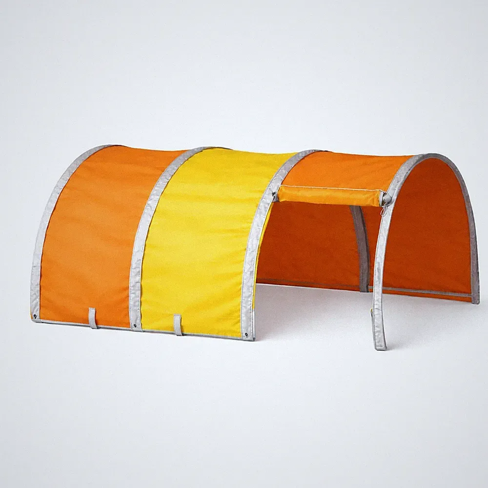 Tunnel für Hochbett Spieltunnel für Kinderbett Tunnelzelt Stockbett Zelt Orange
