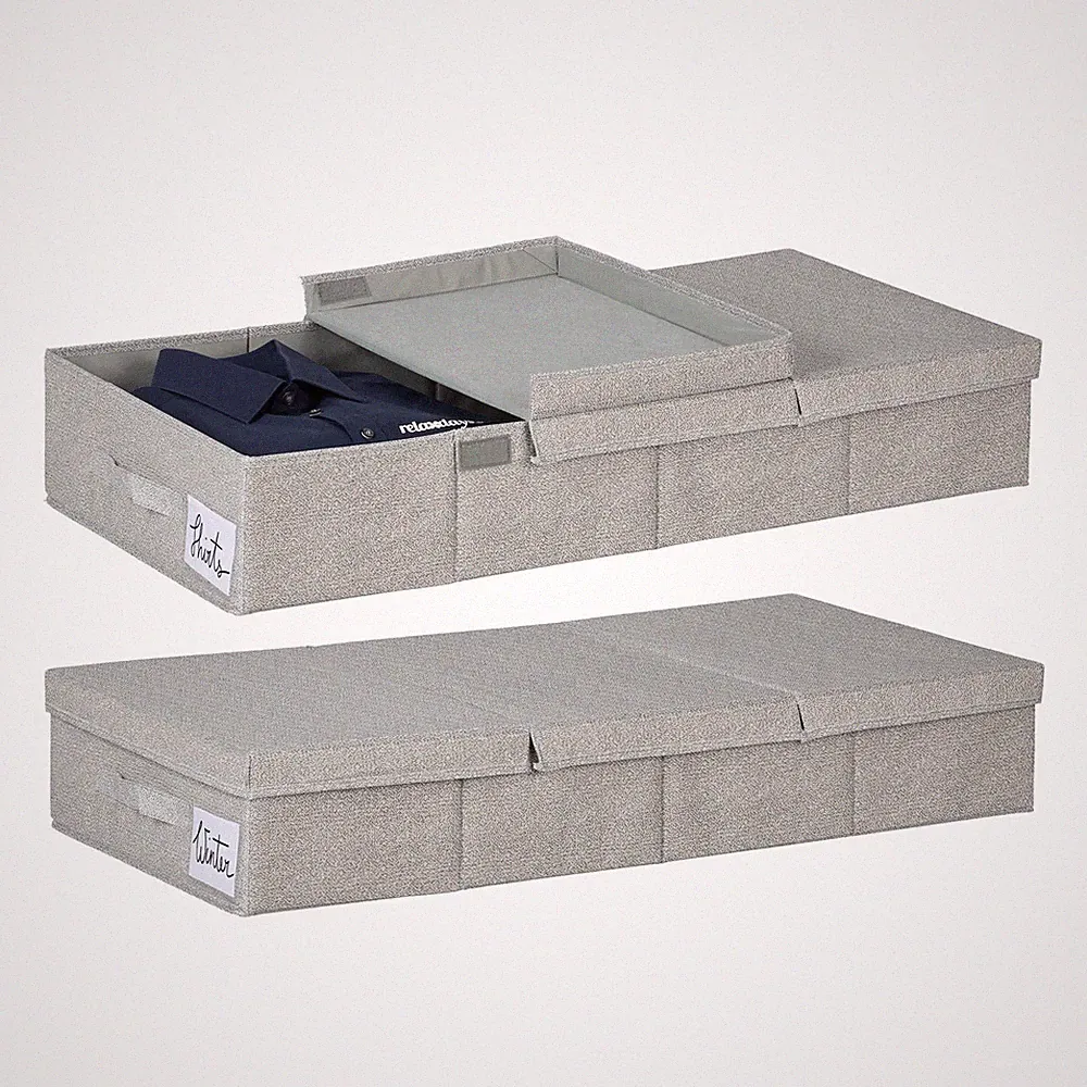 Unterbettkommode Bettunterkasten Aufbewahrung Bett Unterbox Unterbettbox 2er Set