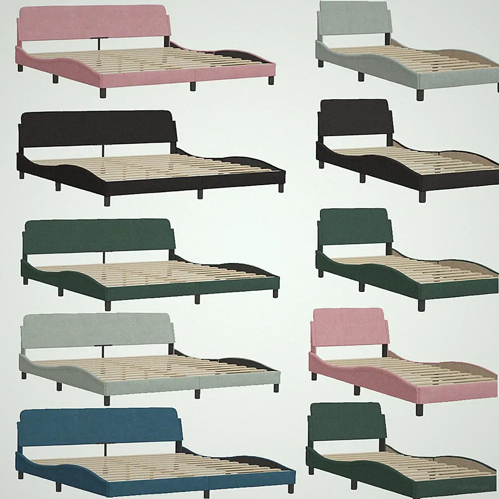 vidaXL Bett mit Matratze Dunkelgrau 90x190 cm Samt