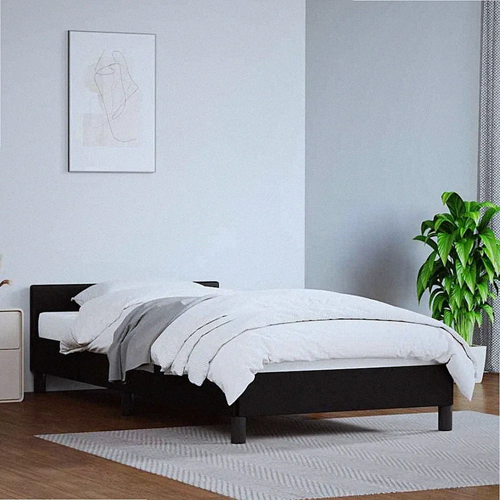 VidaXL Bettgestell Mit Kopfteil Ohne Matratze Schwarz 90x200 Cm