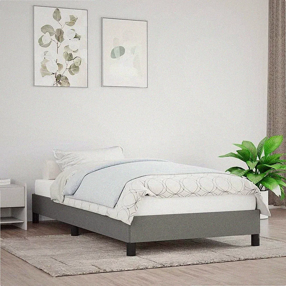 VidaXL Bettgestell Ohne Matratze Dunkelgrau 80x200 Cm Stoff