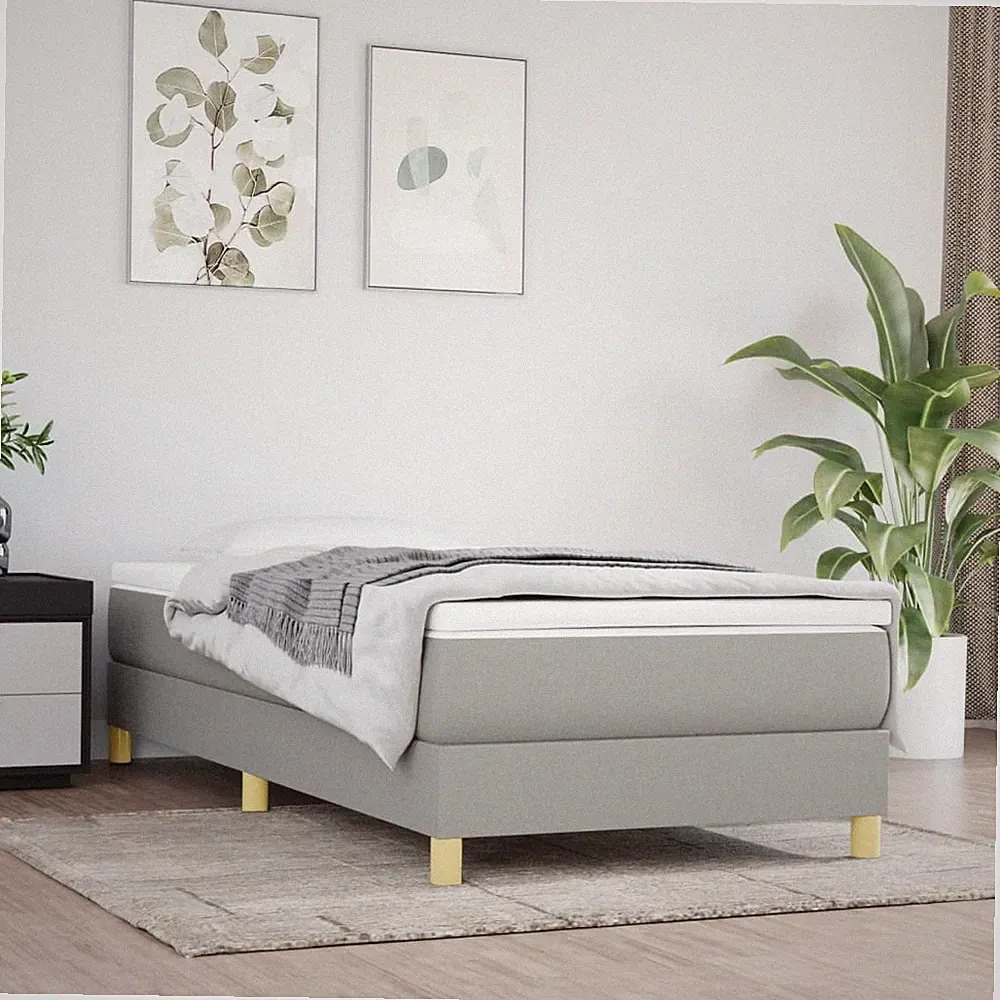 vidaXL Bettgestell Polsterbett Bettrahmen 120x190 cm Stoff Schlafzimmerbett