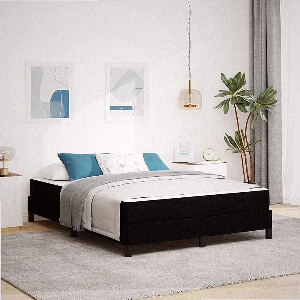 VidaXL Boxspringbett Schwarz 140 X 190 Cm Stoff