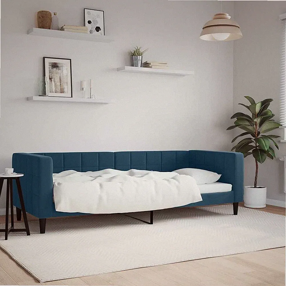 vidaXL Tagesbett, Blau, 80 x 200 cm, Bezug aus Samt