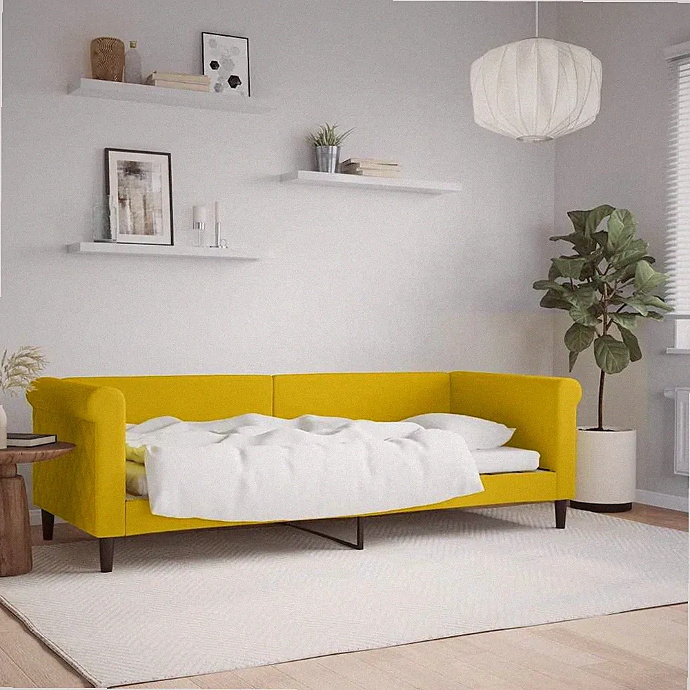 vidaXL Tagesbett, Schwarz, 80 x 200 cm, Bezug aus Samt