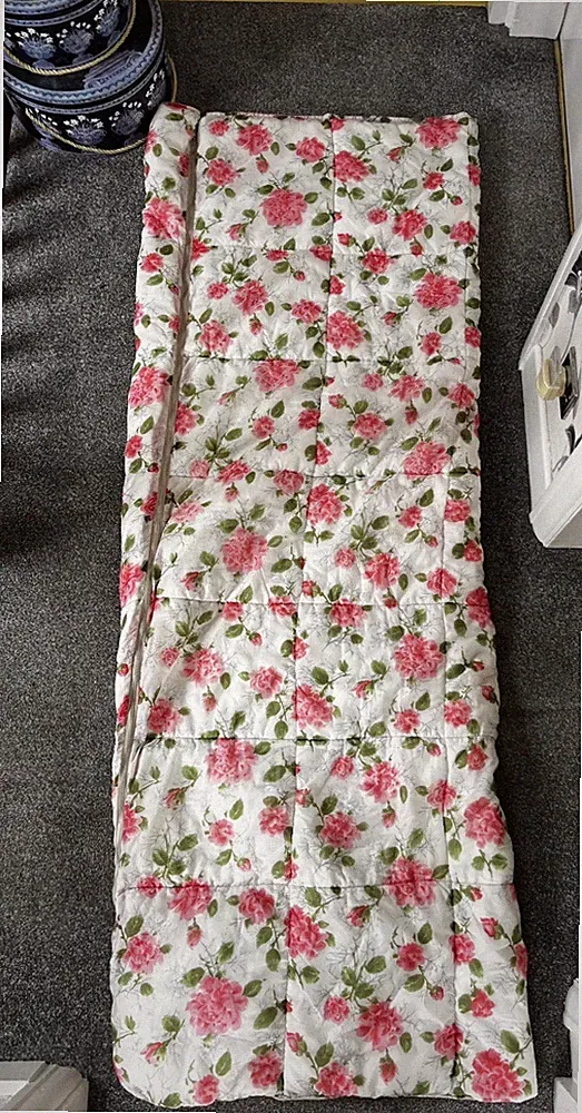 Vintage 70er Jahre Blumenmuster Frottee Einzelschlafsack