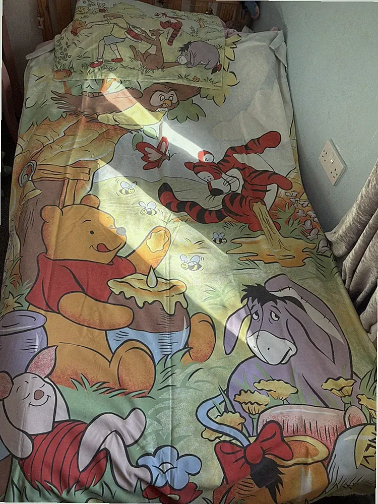 Vintage 80er-90er Vantona Disney Bettbezug Bettwäsche Sets & Duvet 28"х17 + 74"х51"