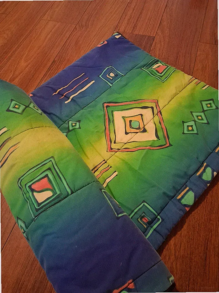 Vintage Abstrakter Schlafsack Bettüberwurf Festival 80er 90er Acid Rave Glasto