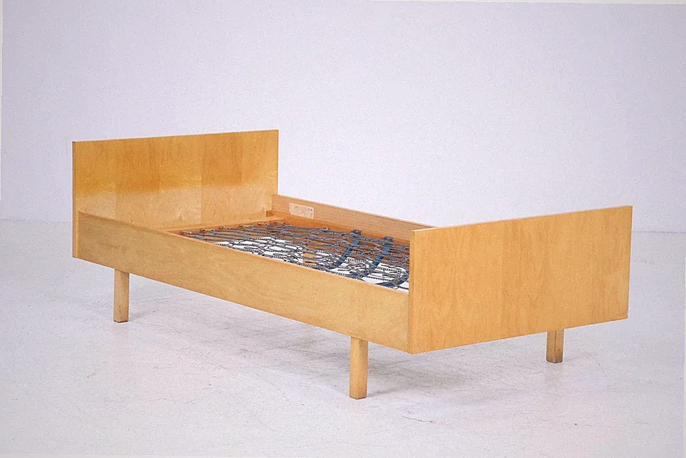 Vintage Bett 60er Jahre | Mid Century Federkernbett Bettgestell Daybed Tagesbett