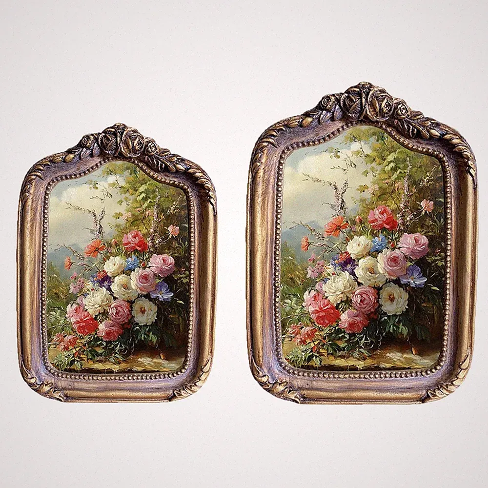 Vintage Bilderrahmen aus Resin, ideal für Schlafzimmer, Büro oder