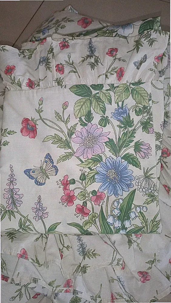 Vintage Blumen Sommer Garten Bettwäsche Set Landhaus Doppel Rüschen Bettdecke Kissenbezüge