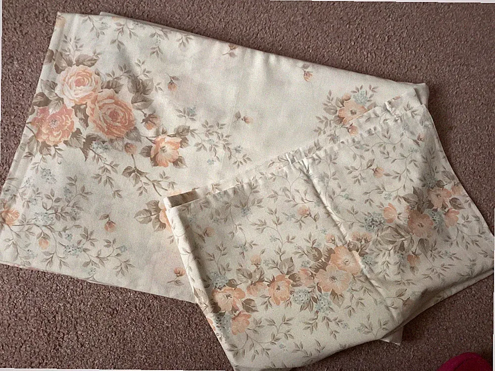 Vintage Horrockses hübscher Blumen Einzel Bettbezug & Kissenbezug Cottagecore