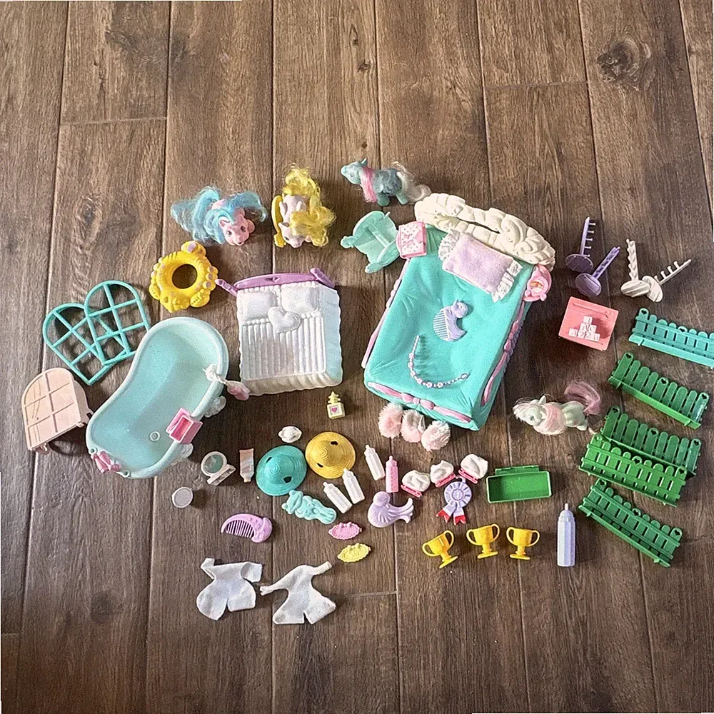 Vintage My Little Pony G1 Konvolut Sammlung 80er Zubehör U.a.Betten Wanne Hasbro
