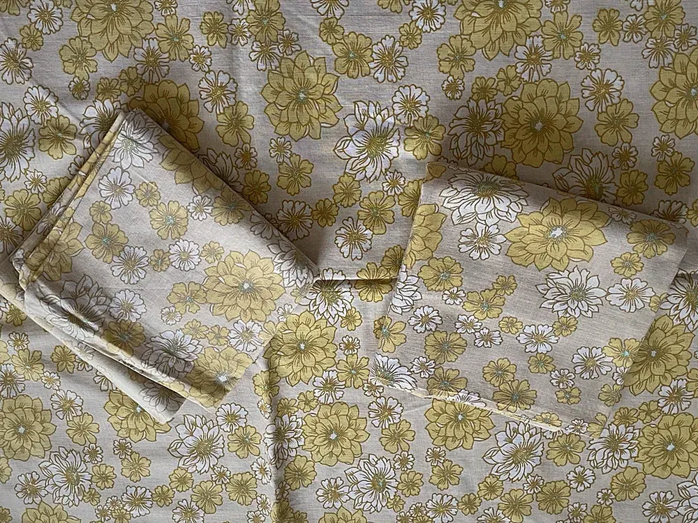 Vintage-Retro-Bettwäsche 100% Baumwolle - 140/200 80 /80 cm RAR