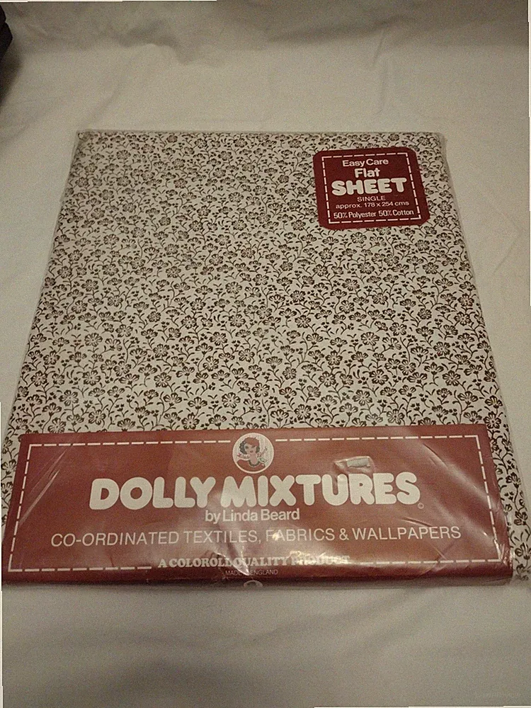 Vintage Retro Blumen Dolly Mischungen/Linda Bart 80er einzelnes flaches Blatt VERSIEGELT