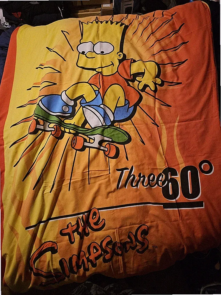 Vintage The Simpsons Doppelseitiges Bettwäsche Set Bettbezug Kissenbezug Einzeln