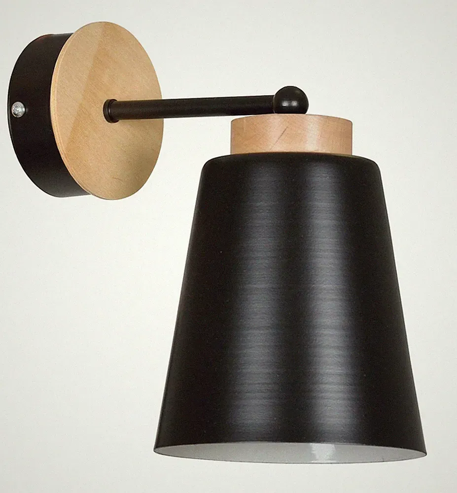 Wandlampe Schwarz Skandinavisches Design wohnlich JONTE Leuchte Flur Bett Couch