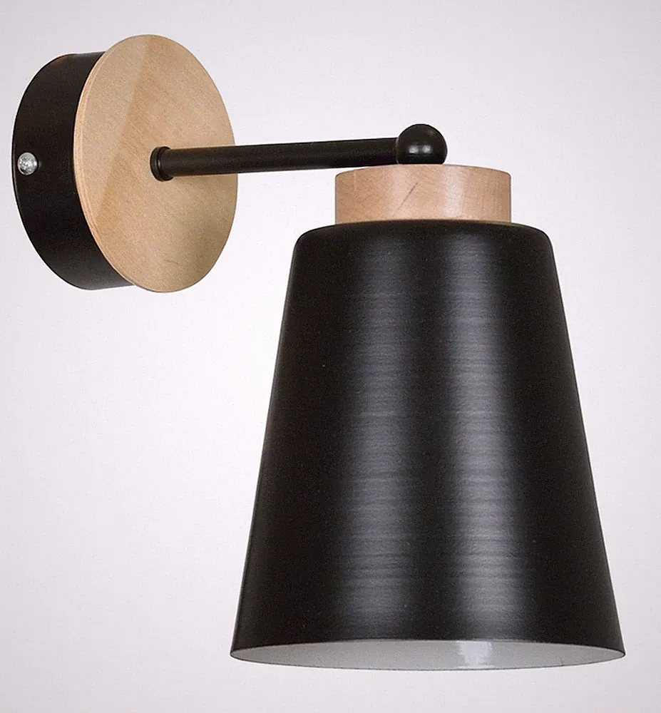 Wandlampe Schwarz Skandinavisches Design wohnlich JONTE Leuchte Flur Bett Couch