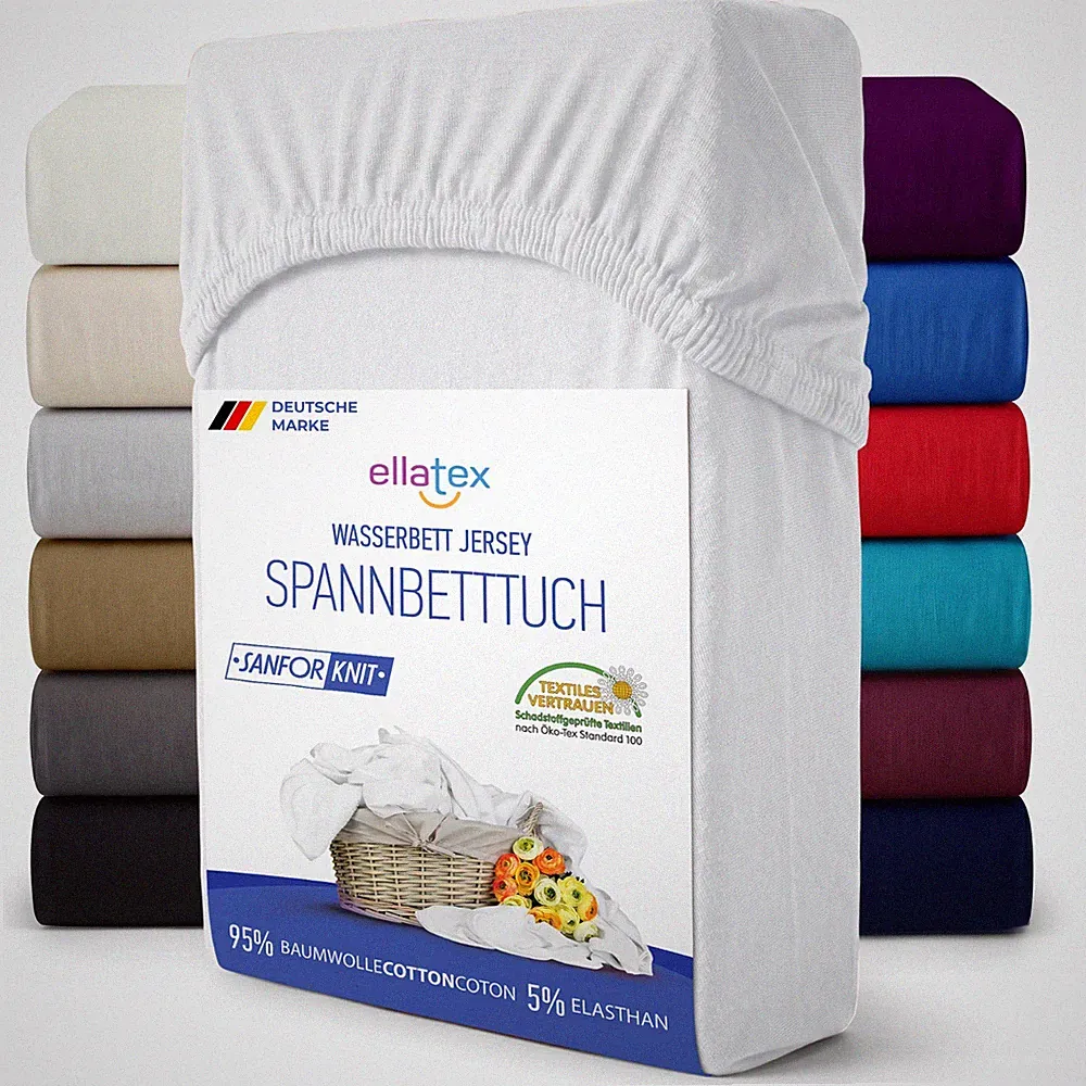 WASSERBETT Spannbettlaken BOXSPRINGBETT Spannbetttuch PREMIUM 200 GR/M² XXL