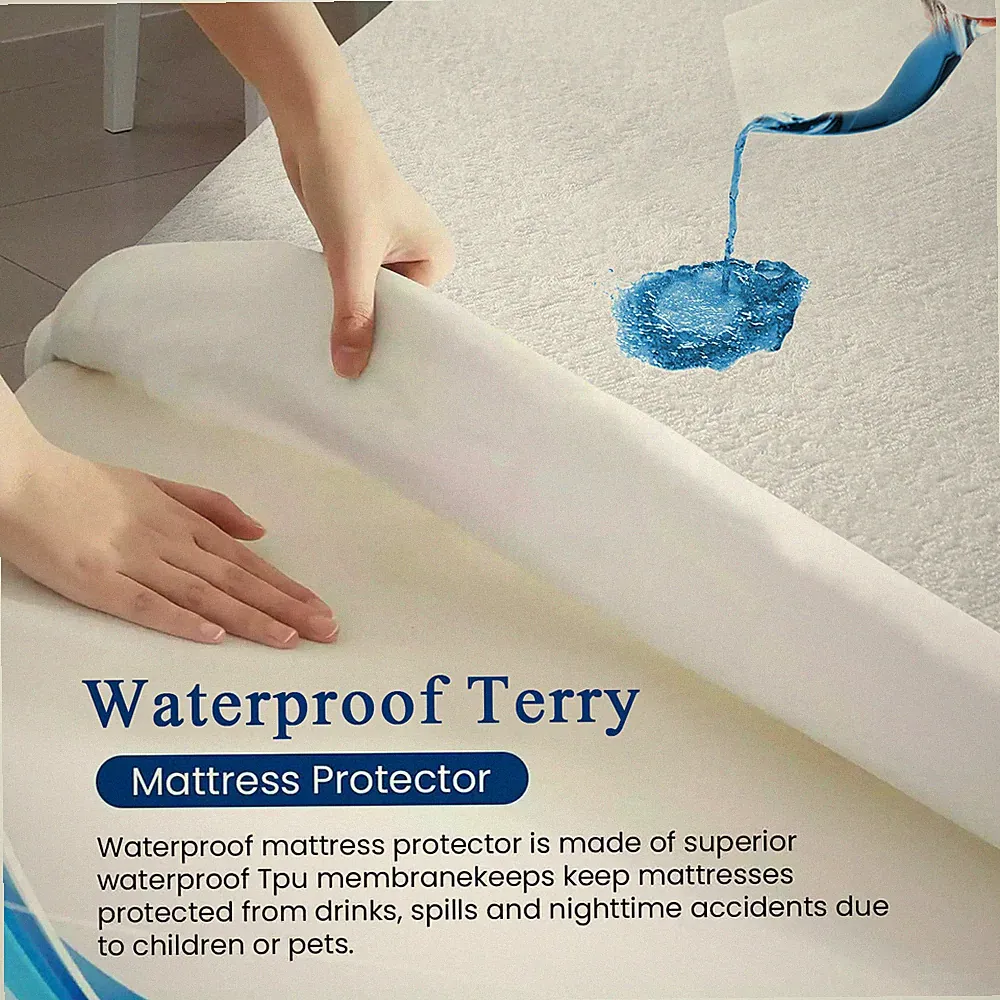 Wasserdichter Frottee Matratzenschutz Extra Tief Spannbetttuch Bezug Nicht Laut