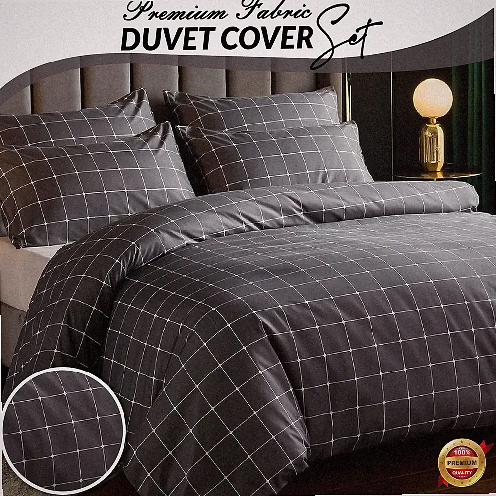 Wende Single Double King Super King Size Bettwäscheset mit Kissenbezügen