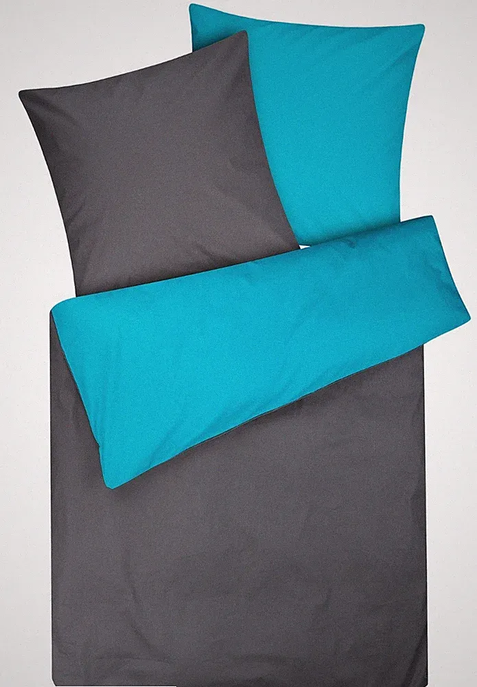 Wendebettwäsche 135x200 + 80x80 cm Renforcé UNI 100% Baumwolle 115 g/m² Moon