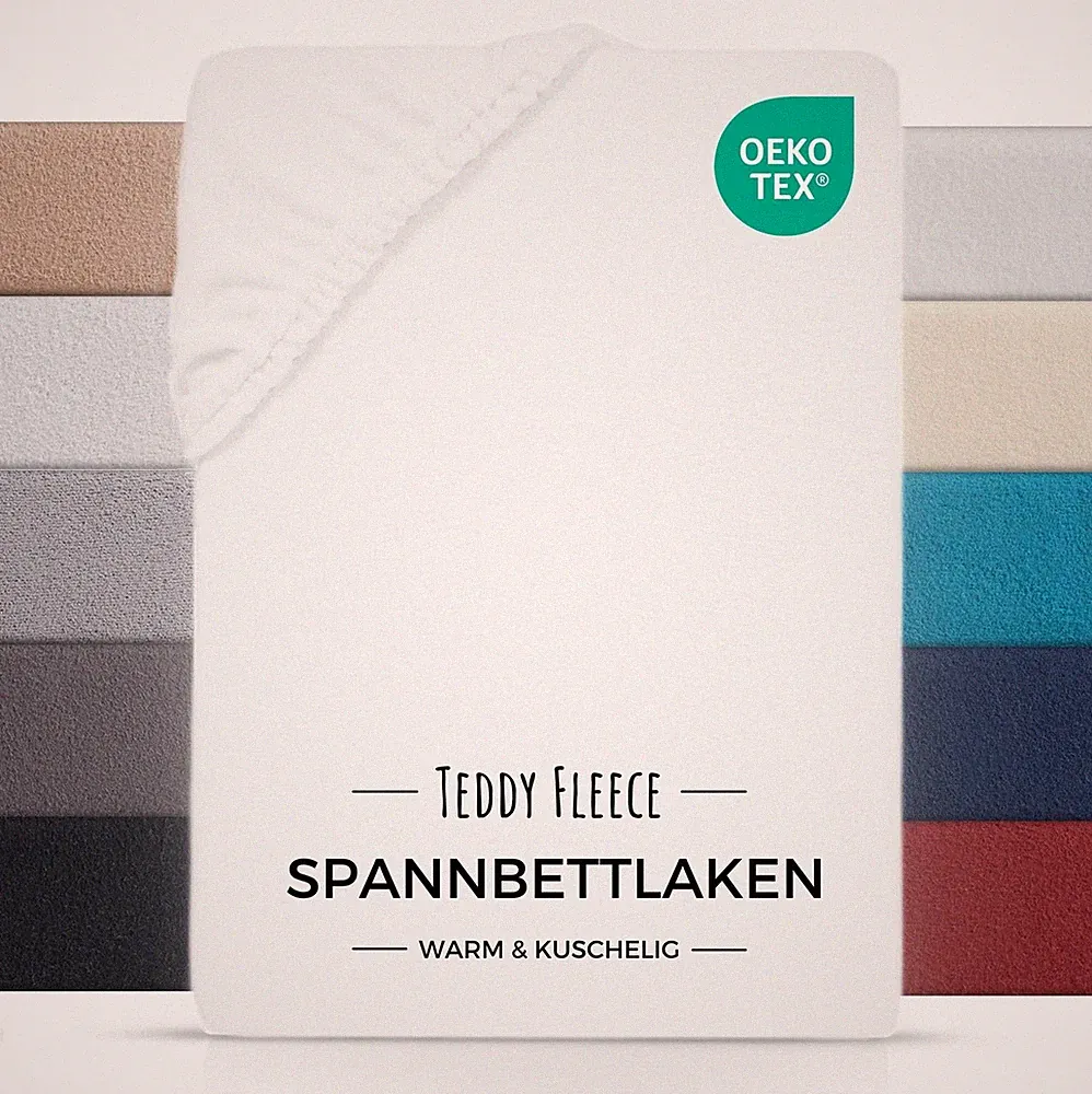 Winter Spannbettlaken Bettlaken Teddy Plüsch Warm Nicki Kuschelig Spannbetttuch