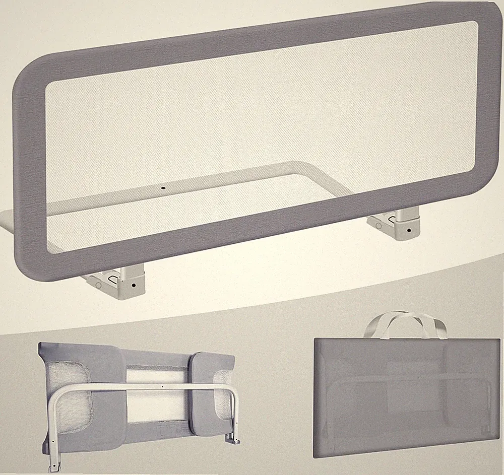 YIKANWEN Tragbares Bettgitter 175 cm, Höhenverstellbar für Boxspringbetten