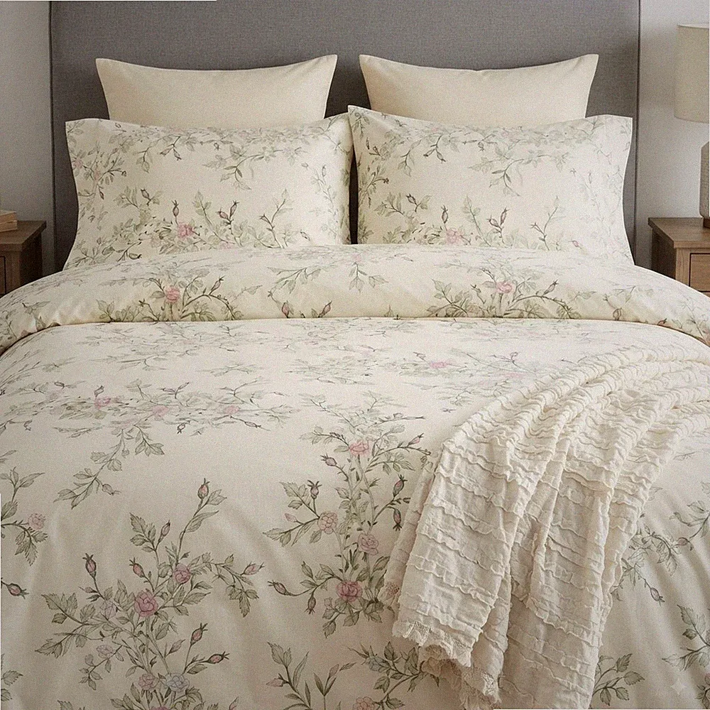 Zara Kingsize Bettwäsche 3-tlg. mit Blumenmuster
