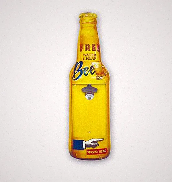ZEP YY684 MERYLAND FLASCHE 18x60x4 VINTAGE WALL ART Flaschenöffner