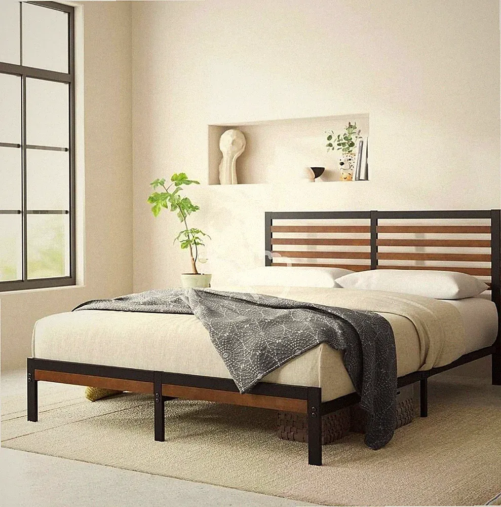 Zinus Bettgestell 180x200 cm mit Lattenrost – Bambus & Metall