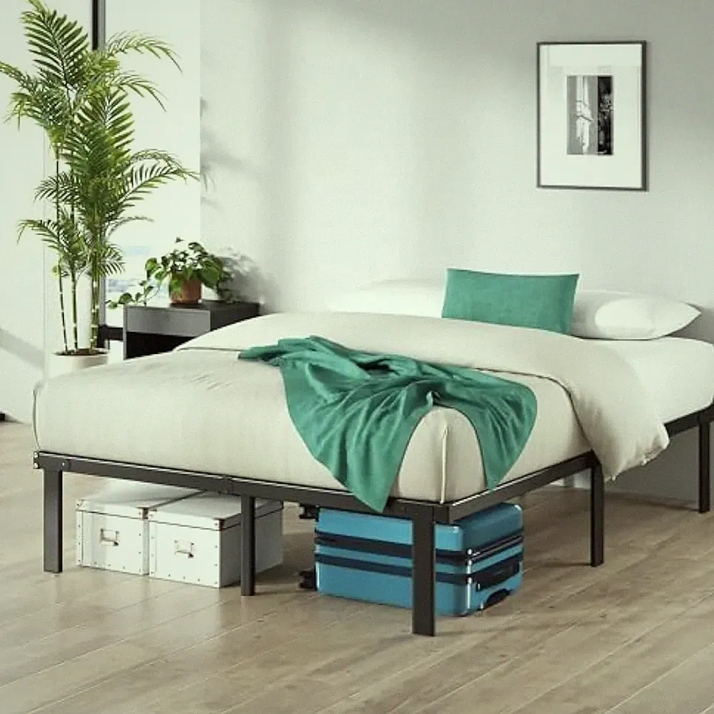 Zinus Caleb Super King Bettgestell - Bett 180x200 cm - 36cm Höhe - Metallbett