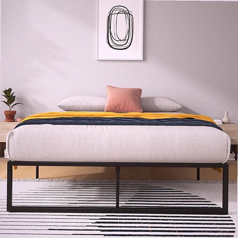 Zinus Lorelai Doppelbettgestell - Bett 135x190 cm - 36 cm Höhe mit Unterbett
