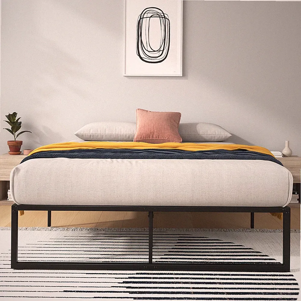Zinus Lorelai Doppelbettgestell - Bett 135x190 cm - 36 cm Höhe mit Unterbett