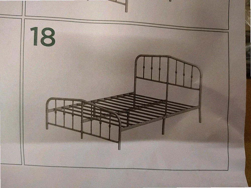 ZINUS Plattform Bett Bettgestell Metall Schwarz 140 x 190 cm Bettrahmen Neu.