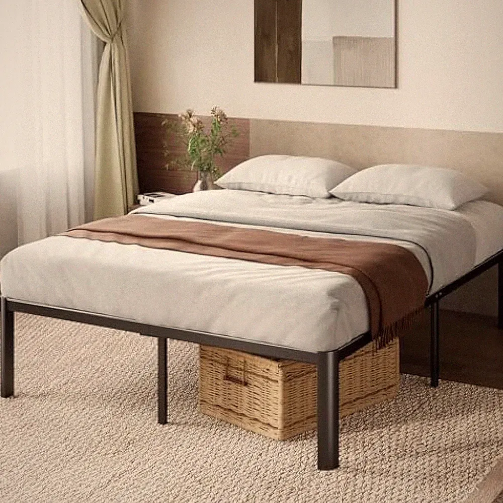 Zinus Van Super King Bettgestell - Bett 180x200 cm - 41 cm Höhe mit Unterbett