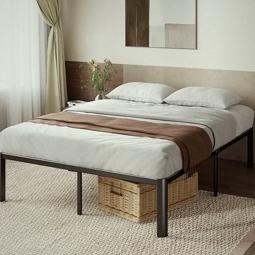 Zinus Van Super King Bettgestell - Bett 180x200 cm - 41 cm Höhe mit Unterbett